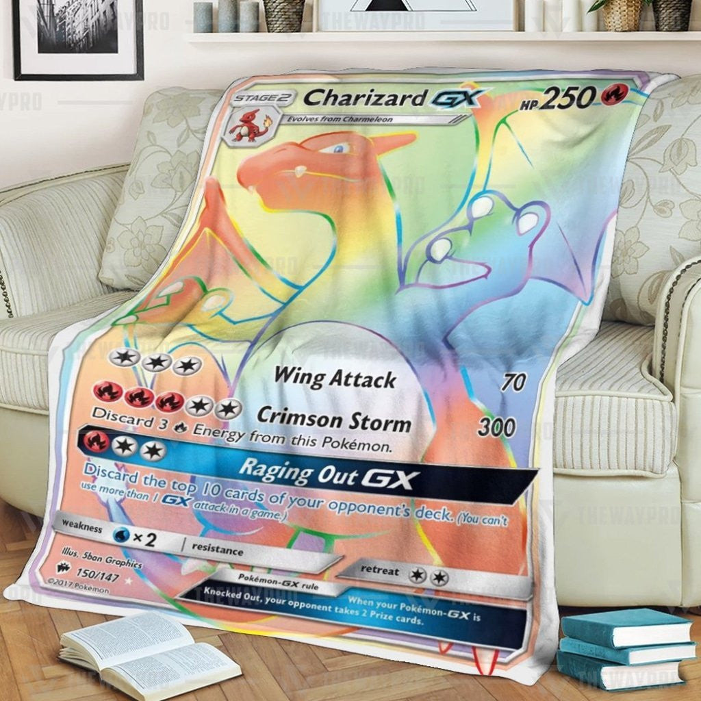 Anime Pkm Charizard-Gx Custom Soft Blanket / S/(43X55)