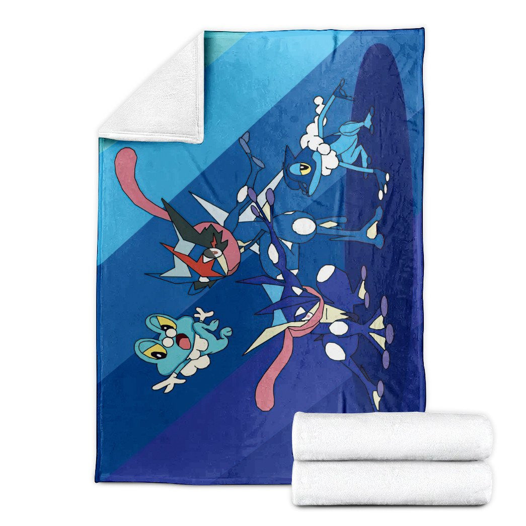 Anime Pkm Greninja Custom Soft Blanket