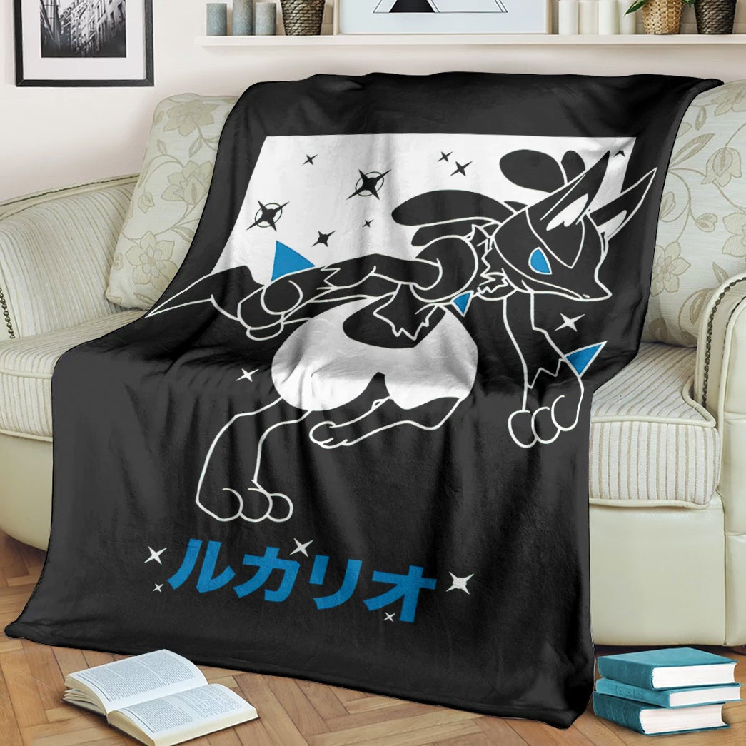 Anime Pkm Lucario Soft Blanket / S/(43X55)