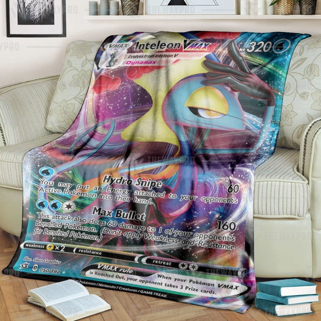 Anime Pkm Inteleon Vmax Custom Soft Blanket / S/(43X55)