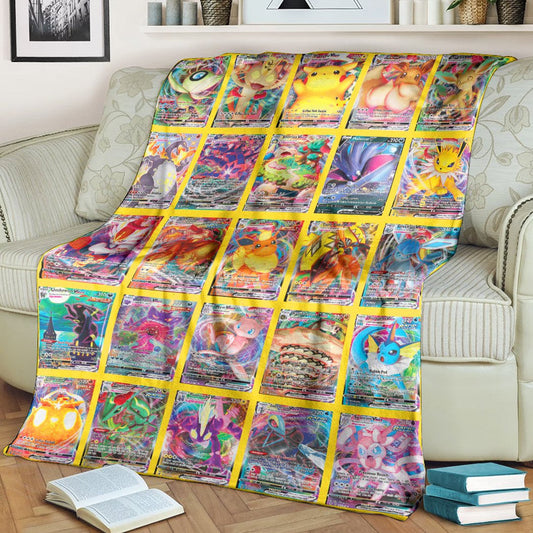 Anime Pkm Vmax Cards 2 Custom Soft Blanket / S/(43X55)