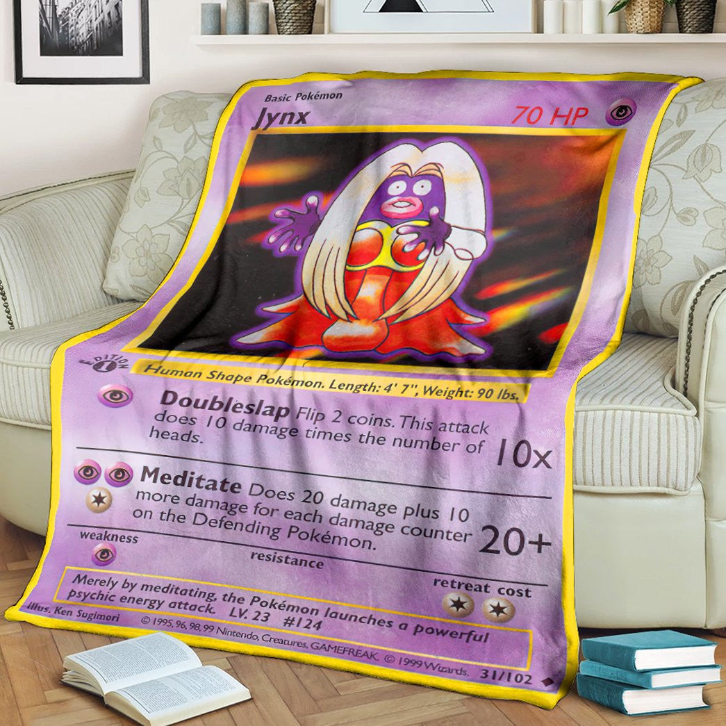 Anime Pkm Jynx Base Set Custom Soft Blanket / S/(43X55)