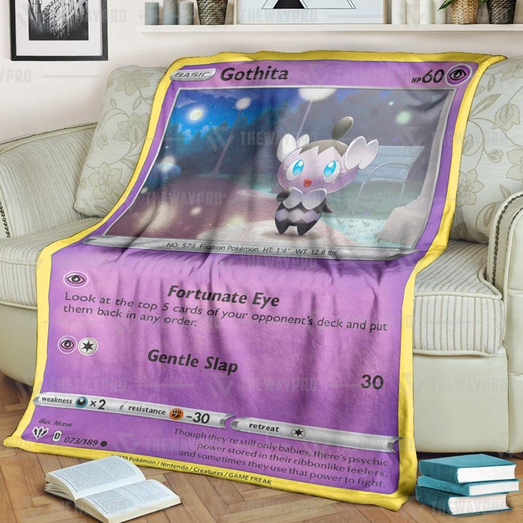 Anime Pkm Gothita Custom Soft Blanket / S/(43X55)