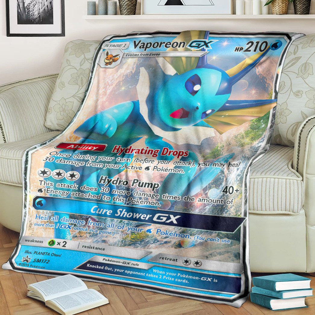 Anime Pkm Vaporeon-Gx Sun & Moon Promos Custom Soft Blanket / S/(43X55)