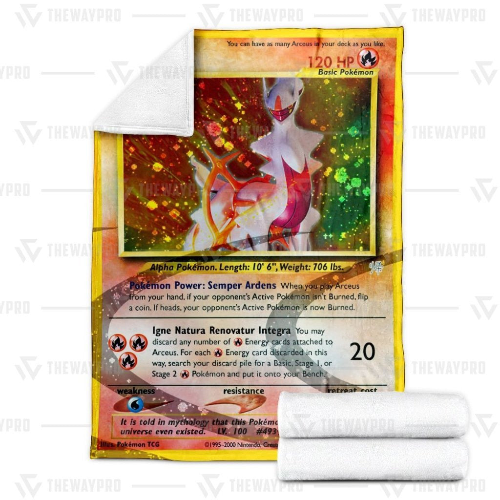 Anime Pkm Arceus Custom Soft Blanket