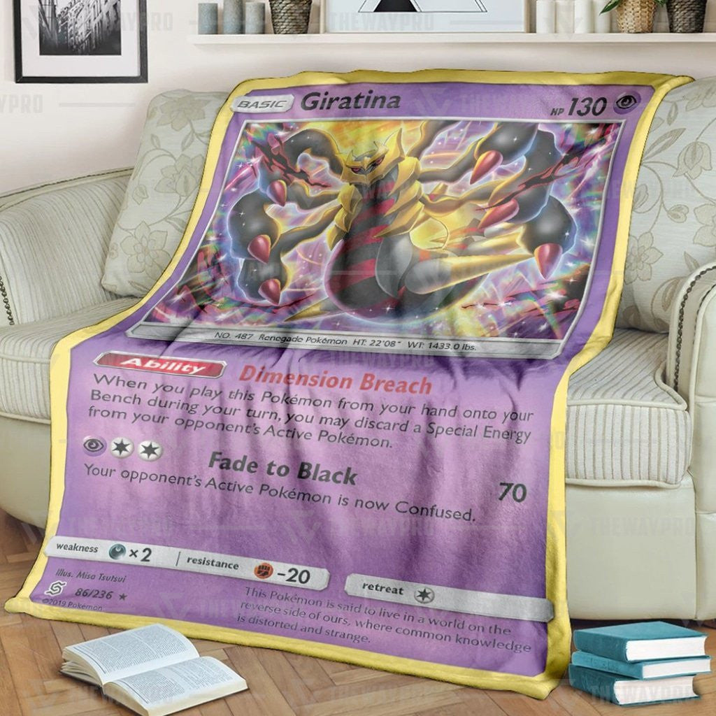 Anime Pkm Giratina Unified Minds Custom Soft Blanket / S/(43X55)