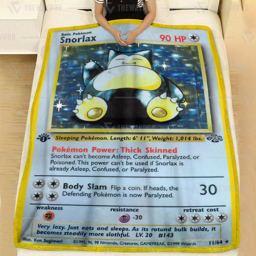 Anime Pkm Snorlax Custom Soft Blanket