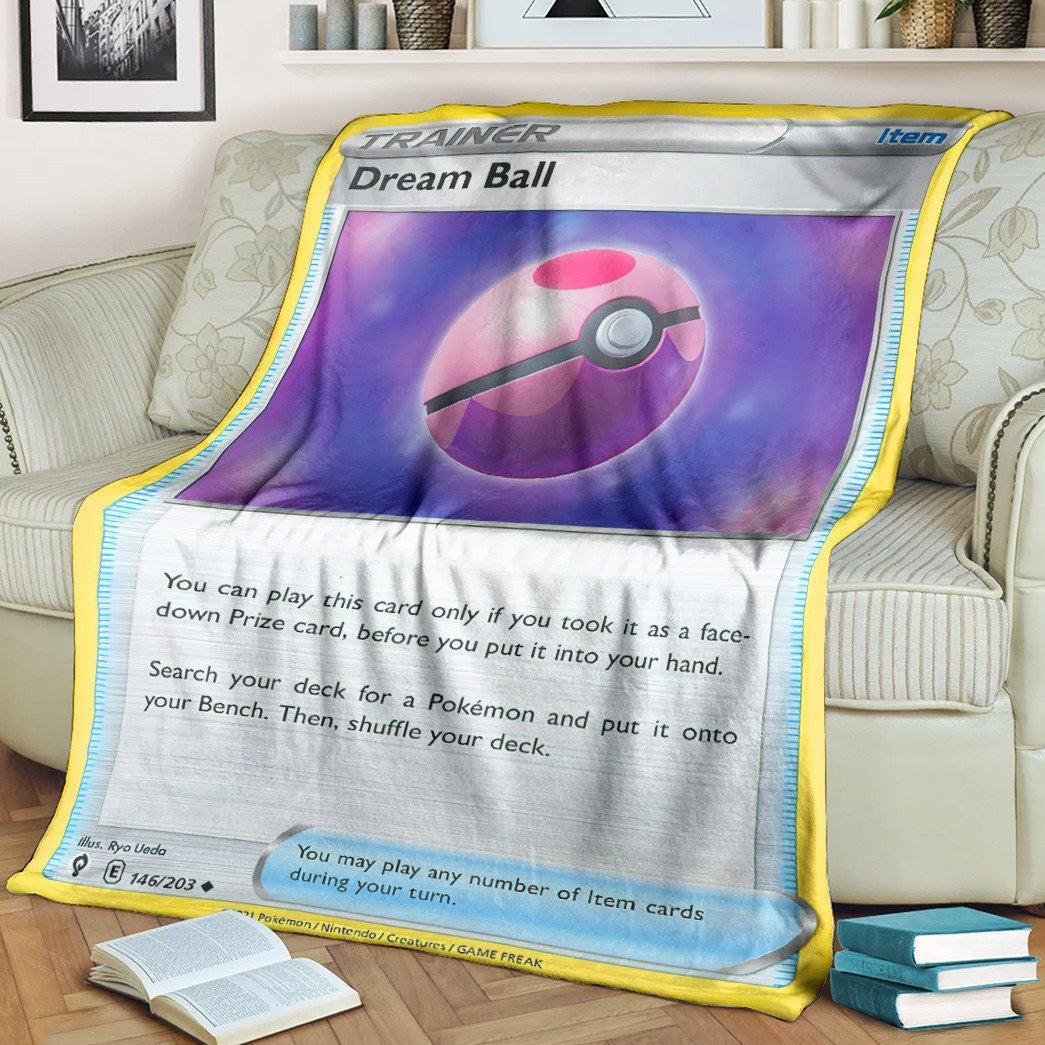 Anime Pkm Dream Ball Trainer Custom Soft Blanket / S/(43X55)