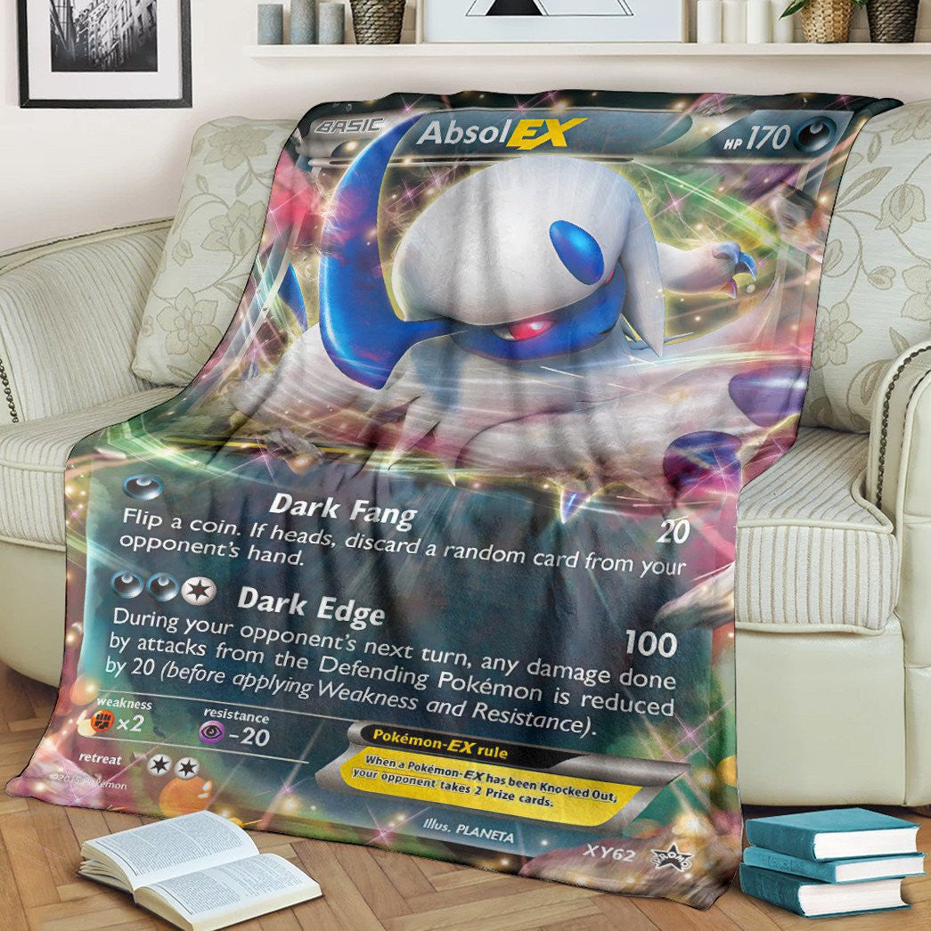 Anime Pkm Absol-Ex Xy Promos Custom Soft Blanket / S/(43X55)