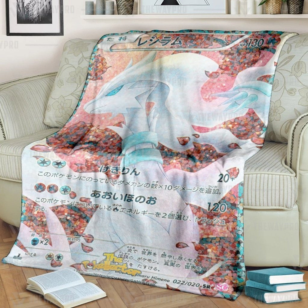 Anime Pkm Reshiram Custom Soft Blanket / S/(43X55)