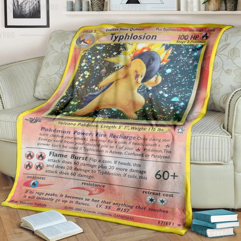 Anime Pkm Typhlosion Custom Soft Blanket / S/(43X55)