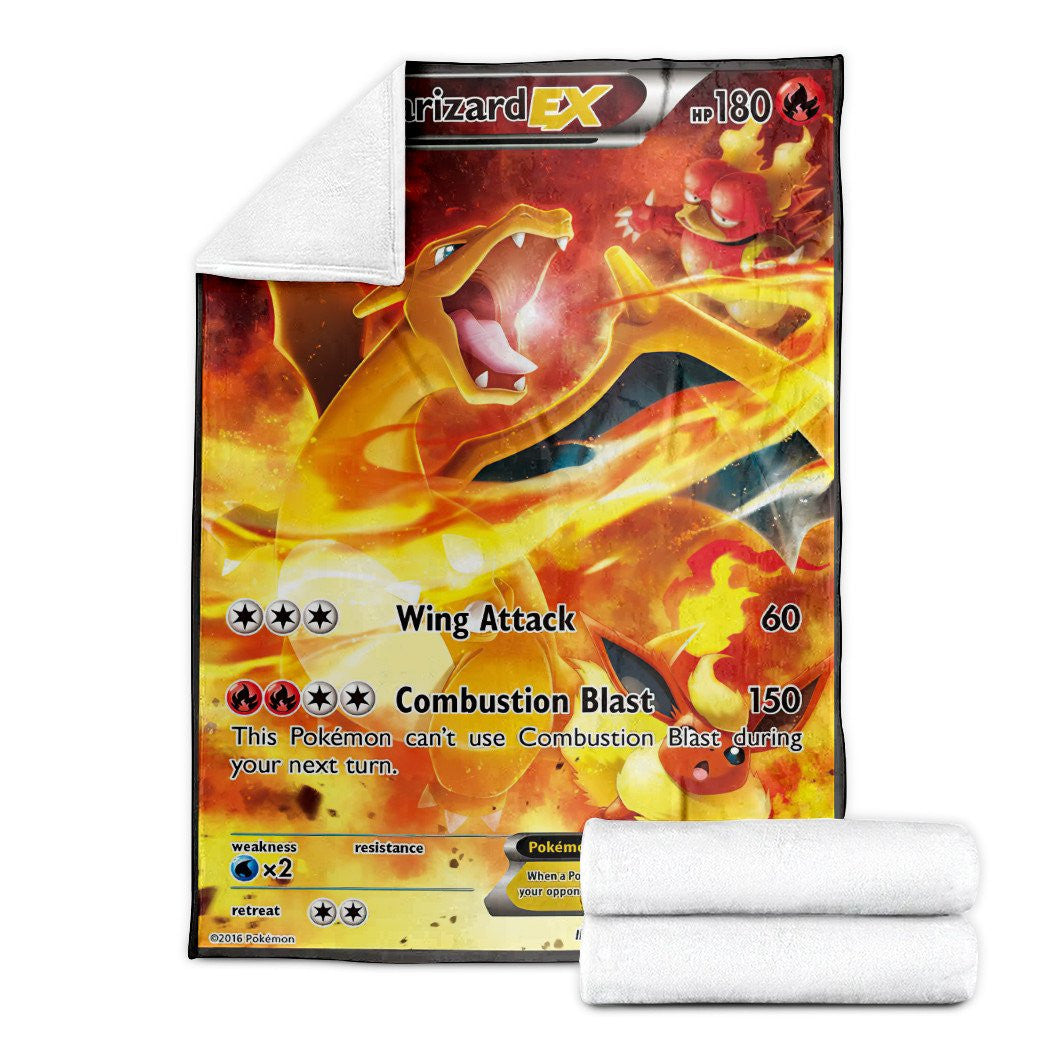 Anime Pkm Charizard-Ex Xy Promos Custom Soft Blanket