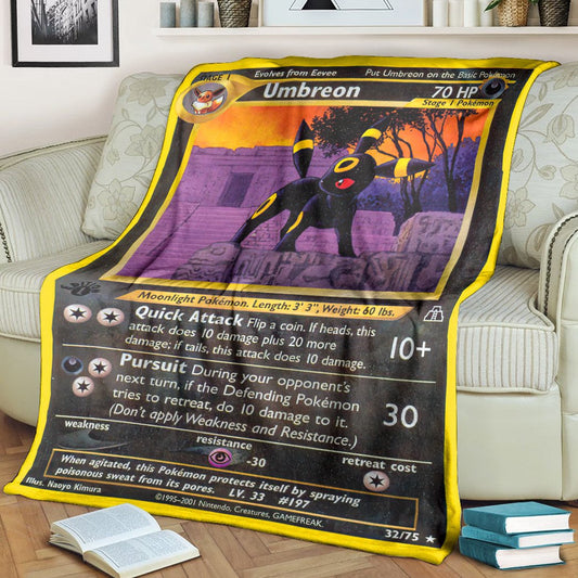 Anime Pkm Umbreon Neo Discovery Custom Soft Blanket / S/(43X55)