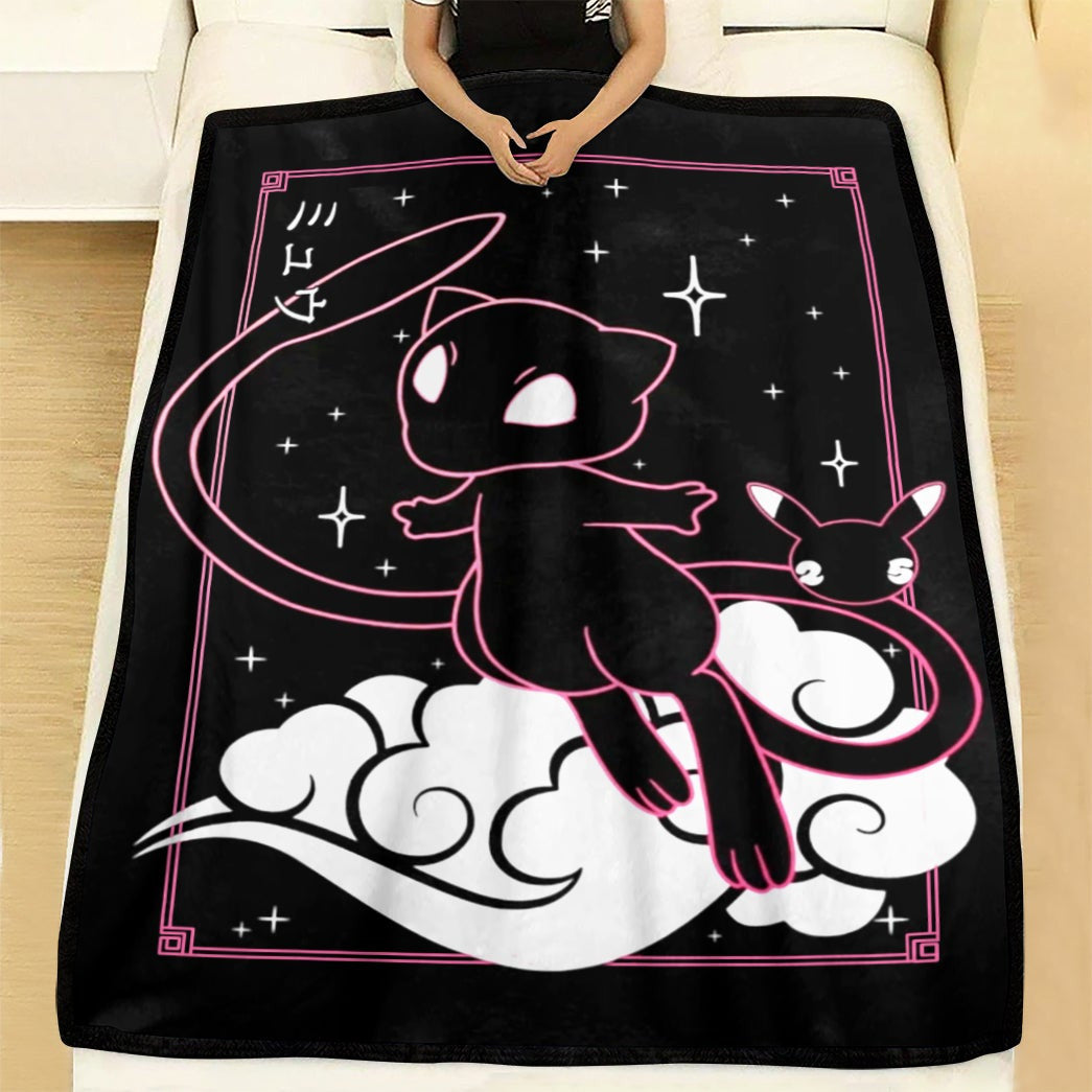 Anime Pkm Mew Soft Blanket