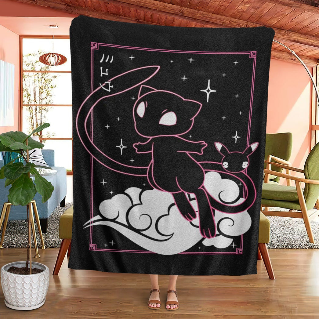 Anime Pkm Mew Soft Blanket