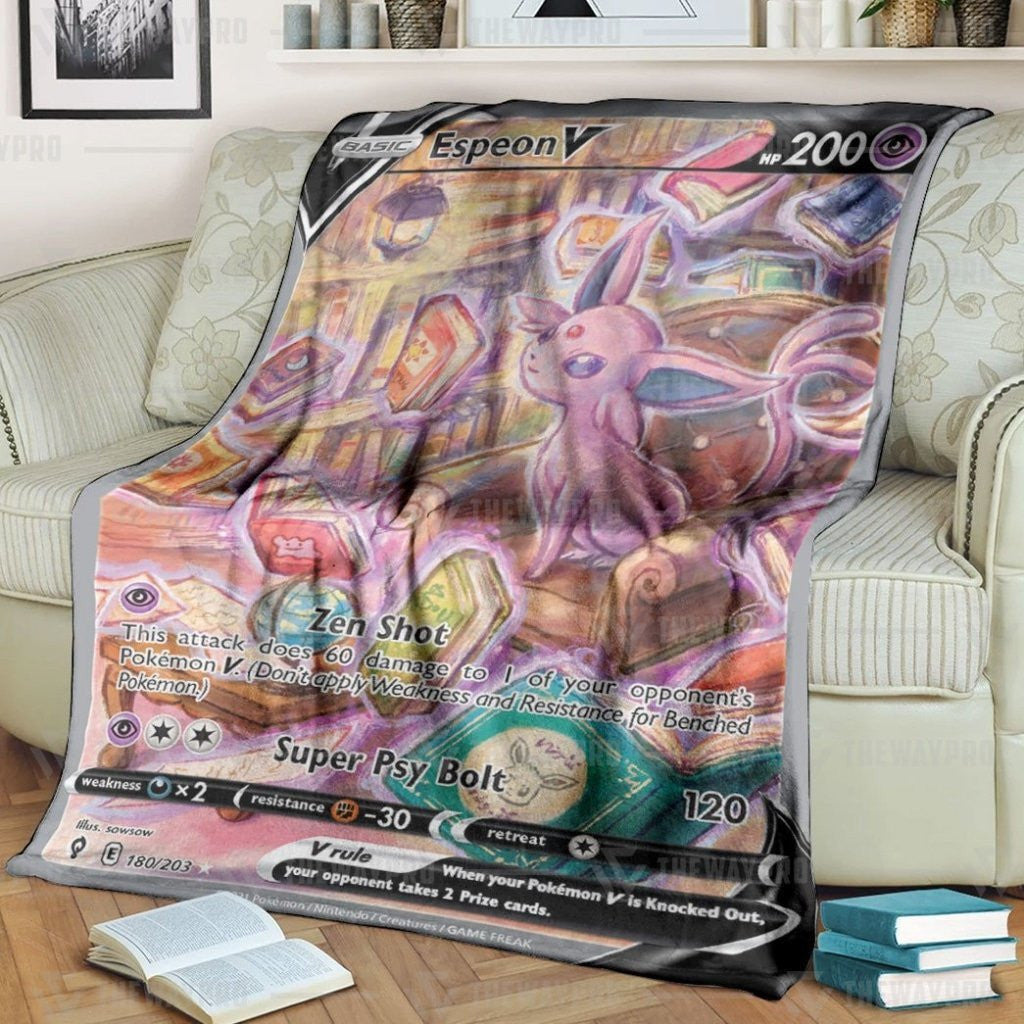 Anime Pkm Espeon V Custom Soft Blanket / S/(43X55)