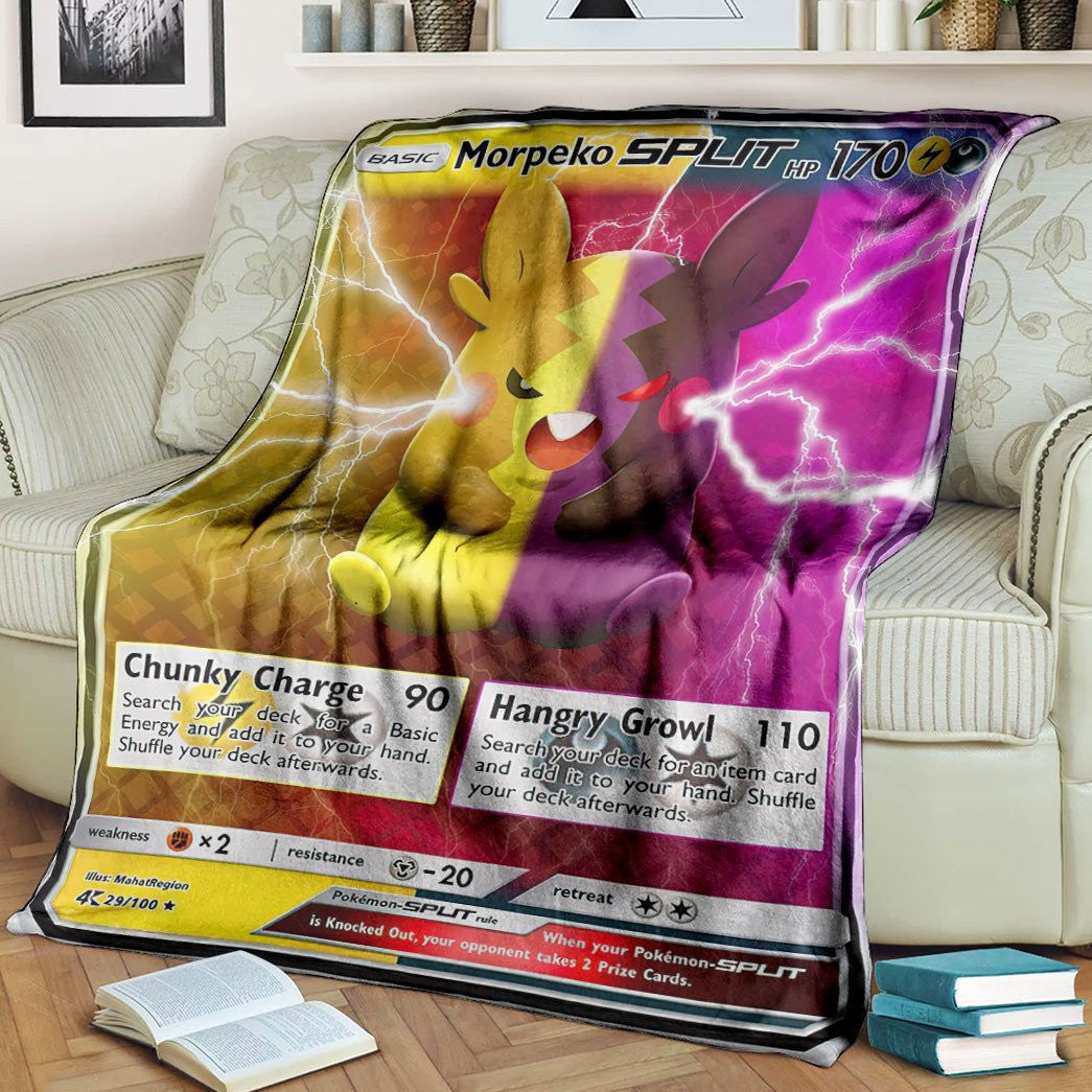 Anime Pkm Morpeko Split Custom Soft Blanket / S/(43X55)