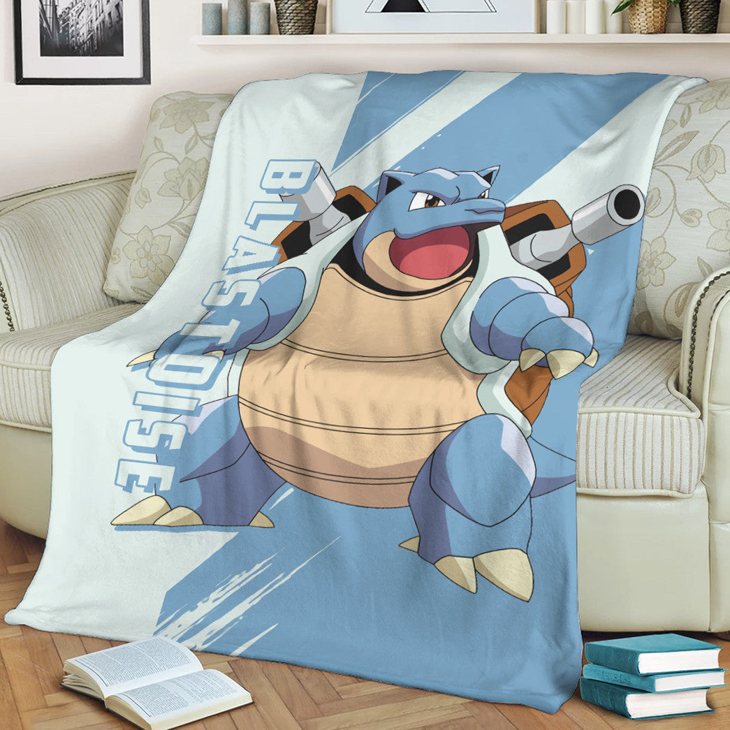 Anime Pkm Blastoise Custom Soft Blanket / S/(43X55) XO10032228