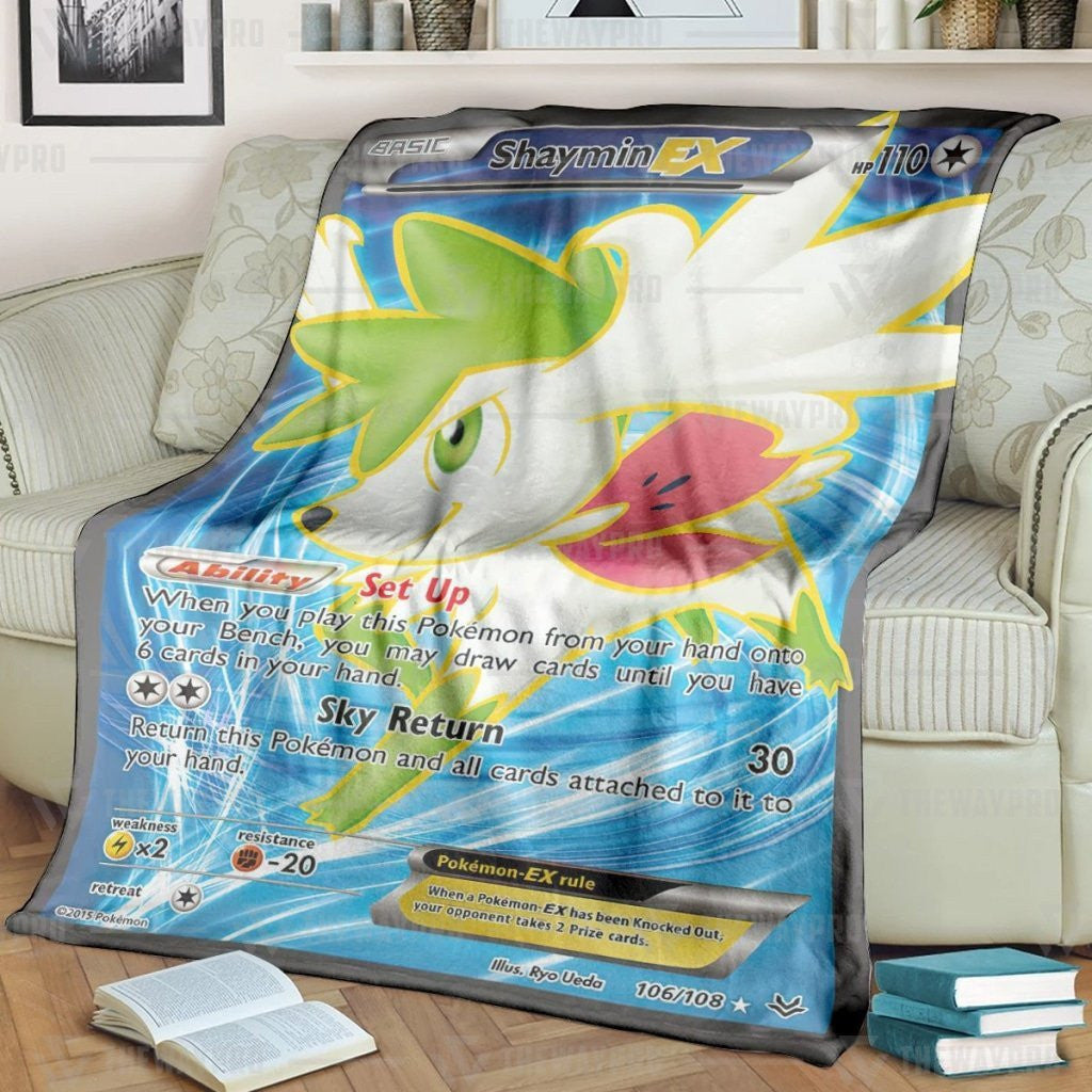 Anime Pkm Haymin Ex Roaring Skies Custom Soft Blanket / S/(43X55)