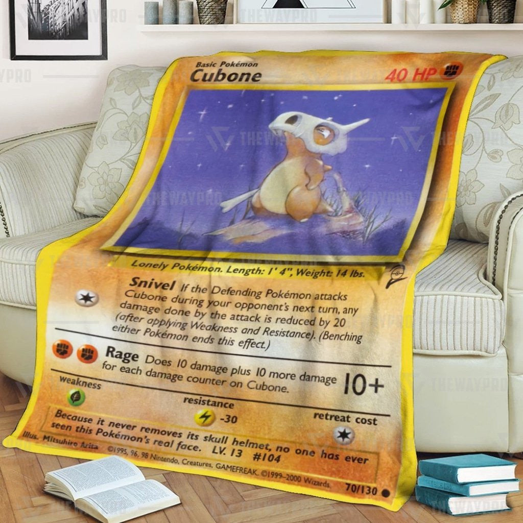 Anime Pkm Cubone Custom Soft Blanket / S/(43X55)