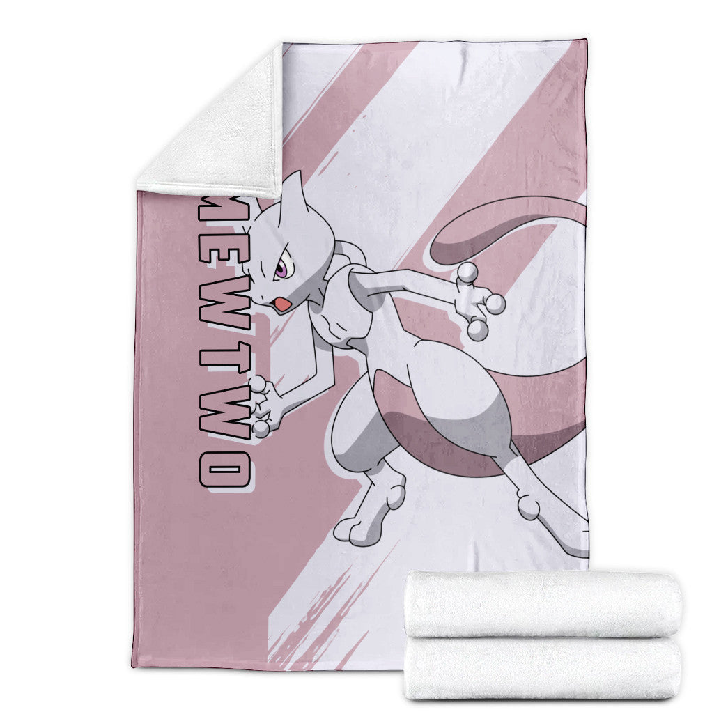 Anime Pkm Mewtwo Custom Soft Blanket XO1003229