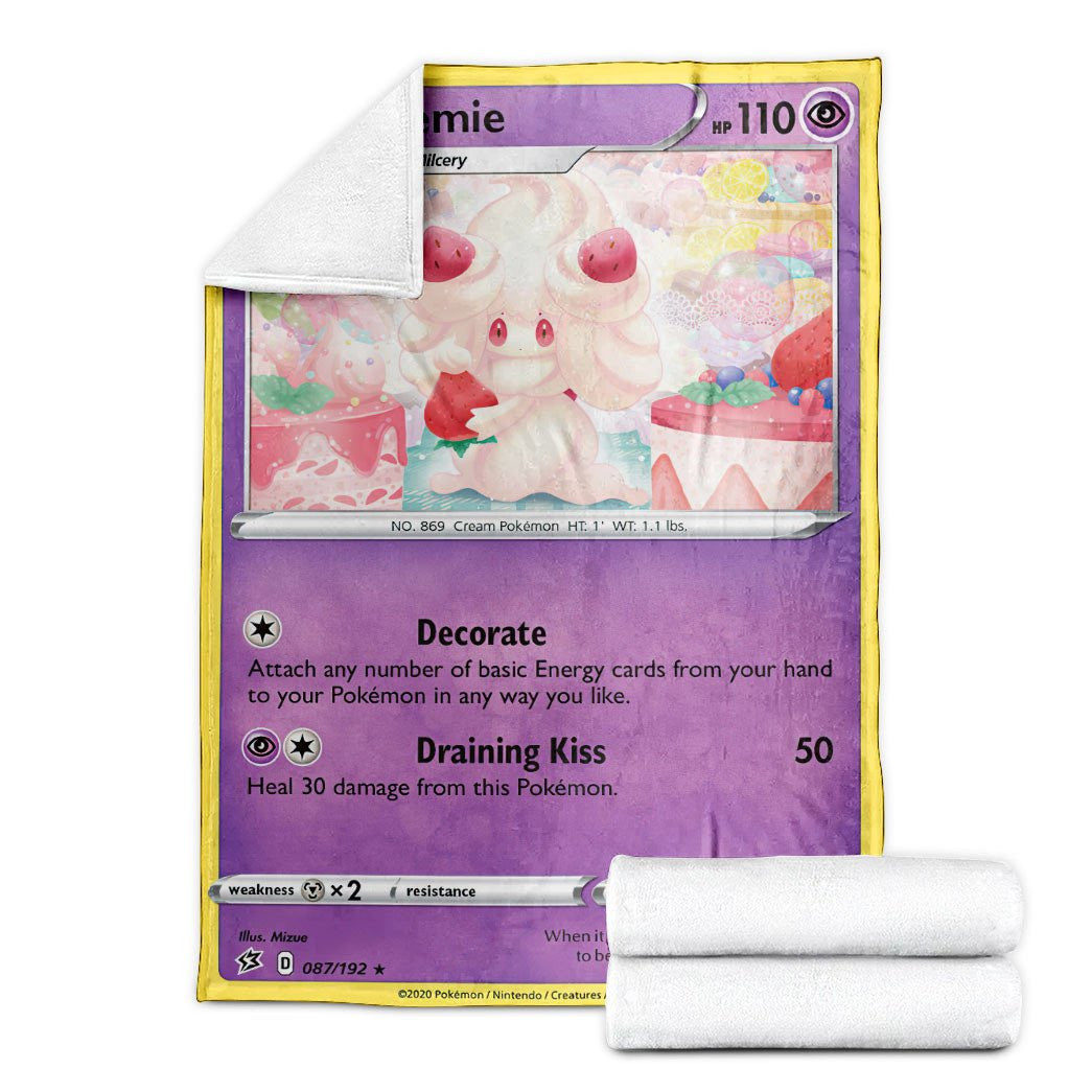 Anime Pkm Alcremie Rebel Clash Custom Soft Blanket