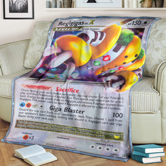 Anime Pkm Regigigas Lv.x Diamond & Pearl Promos Custom Soft Blanket / S/(43X55)