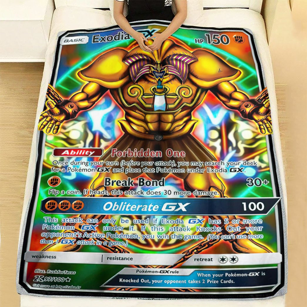 Anime Ygo Pkm Exodia Gx Custom Soft Blanket