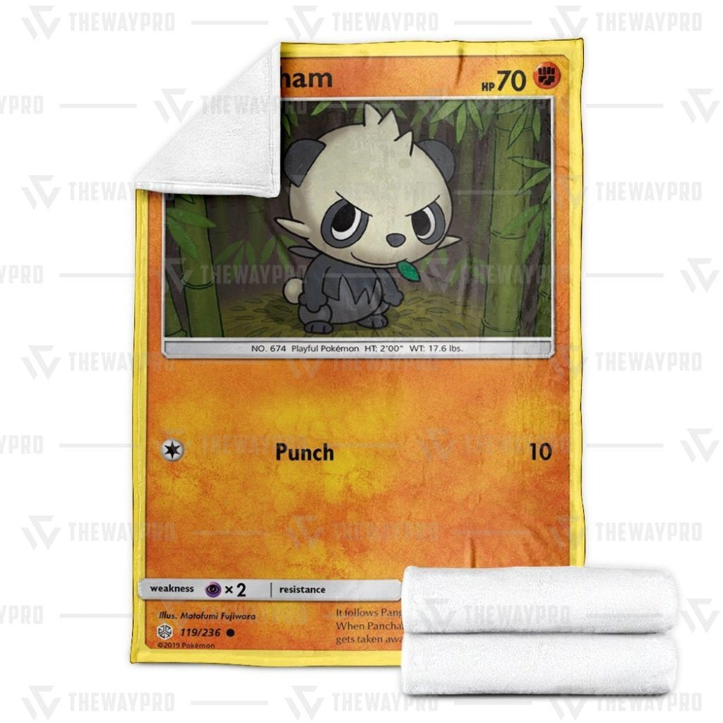 Anime Pkm Pancham Cosmic Eclipse Custom Soft Blanket