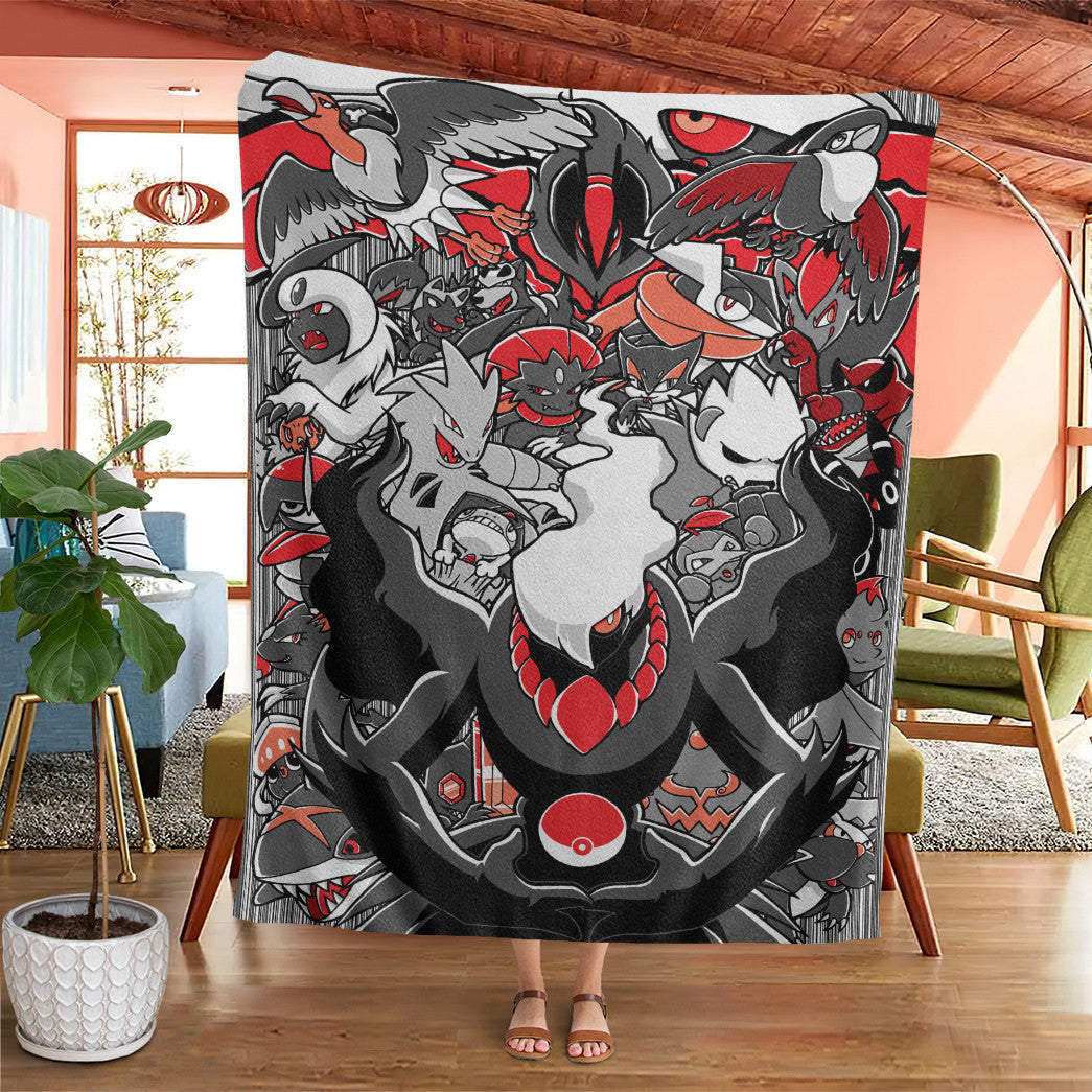 Anime Pkm Dark Pattern 2 Darkrai Custom Soft Blanket XO1003222