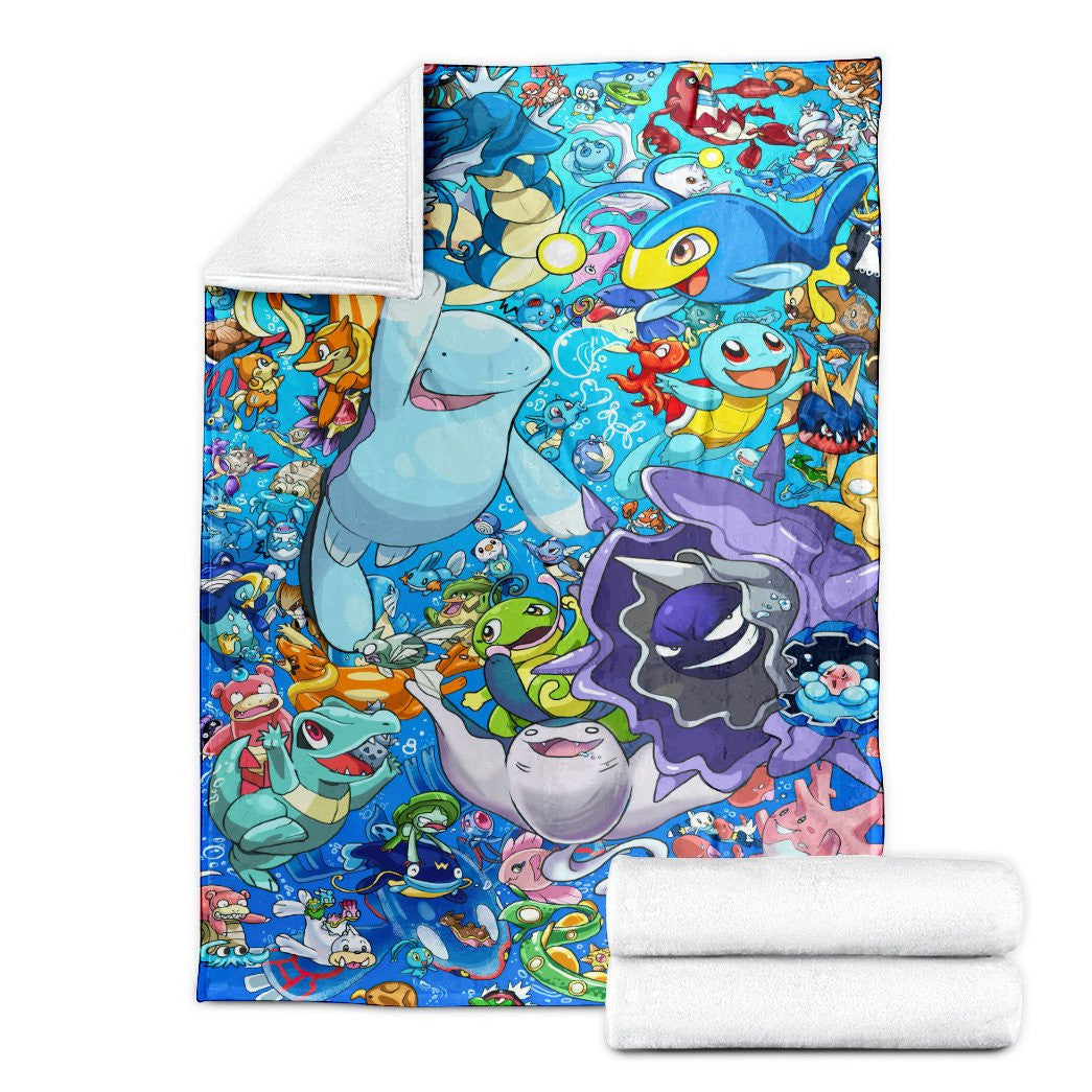 Anime Pkm Poke Worlds Custom Soft Blanket