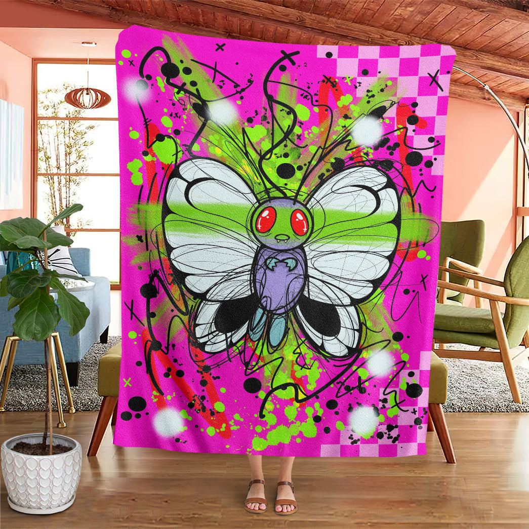 Anime Butterfree Art Custom Soft Blanket