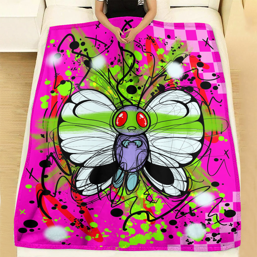 Anime Butterfree Art Custom Soft Blanket