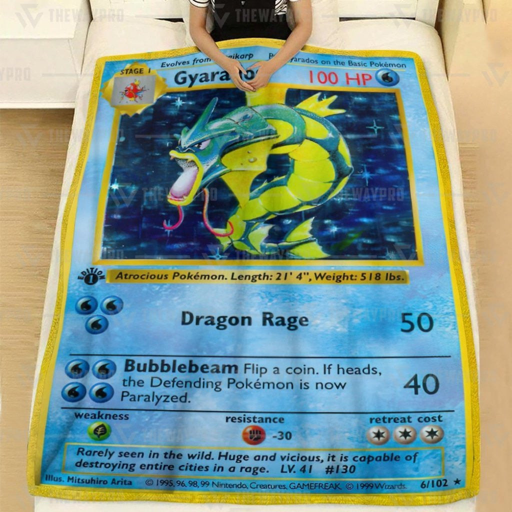 Anime Pkm Gyarados Custom Soft Blanket