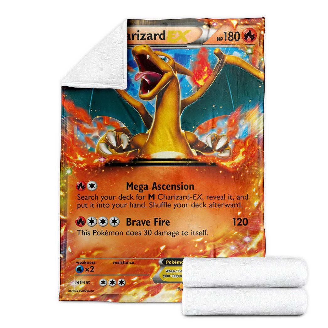 Anime Pkm Charizard-Ex Xy Promos 2 Custom Soft Blanket