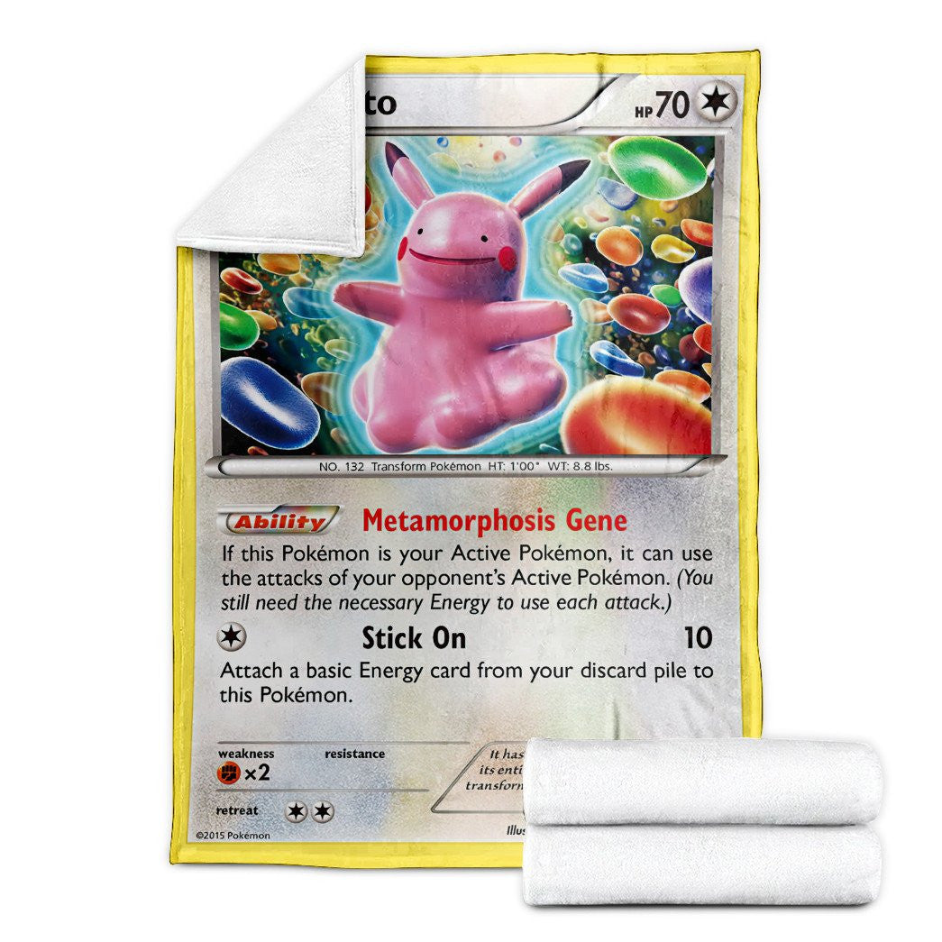 Anime Pkm Ditto Xy Promos Custom Soft Blanket