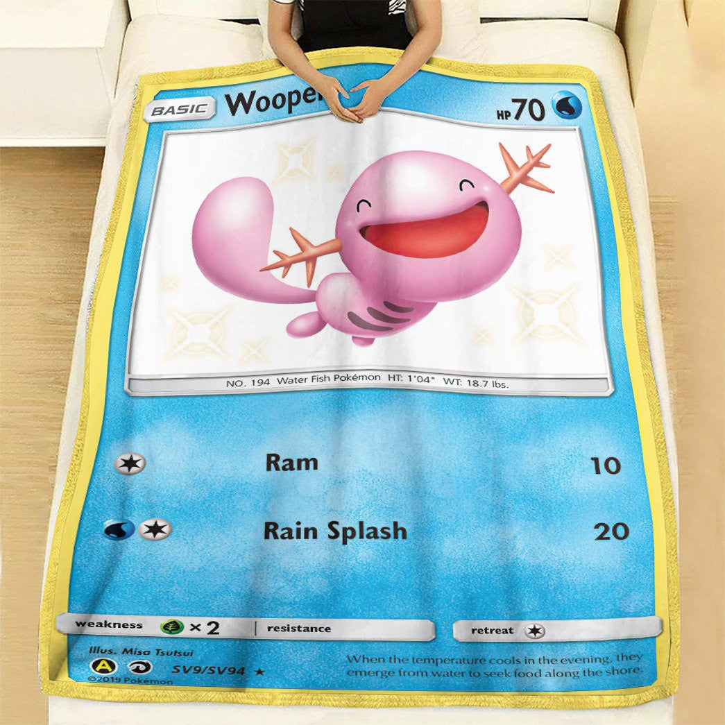 Anime Pkm Wooper Dragon Majesty Custom Soft Blanket