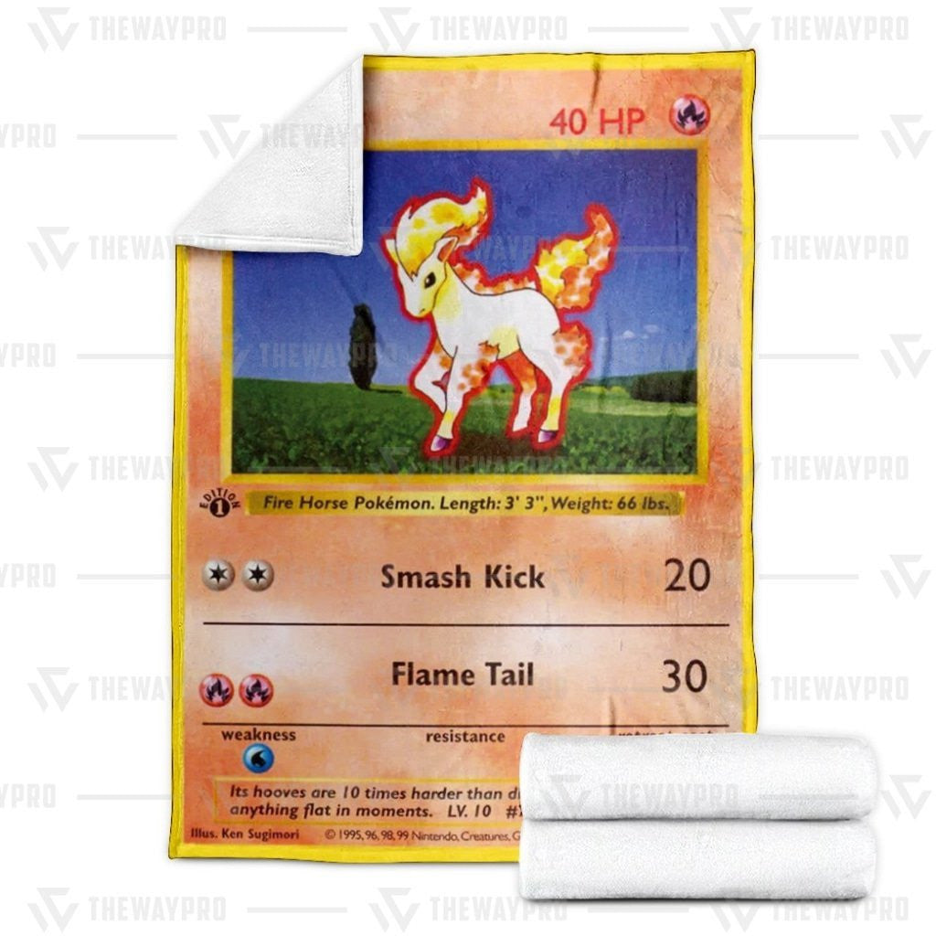 Anime Pkm Ponyta Custom Soft Blanket