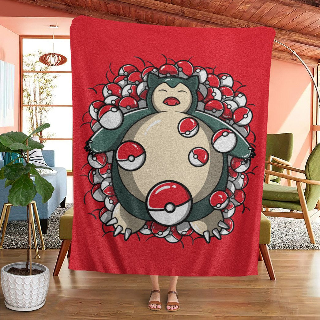 Anime Pkm Snore Beauty Custom Soft Blanket