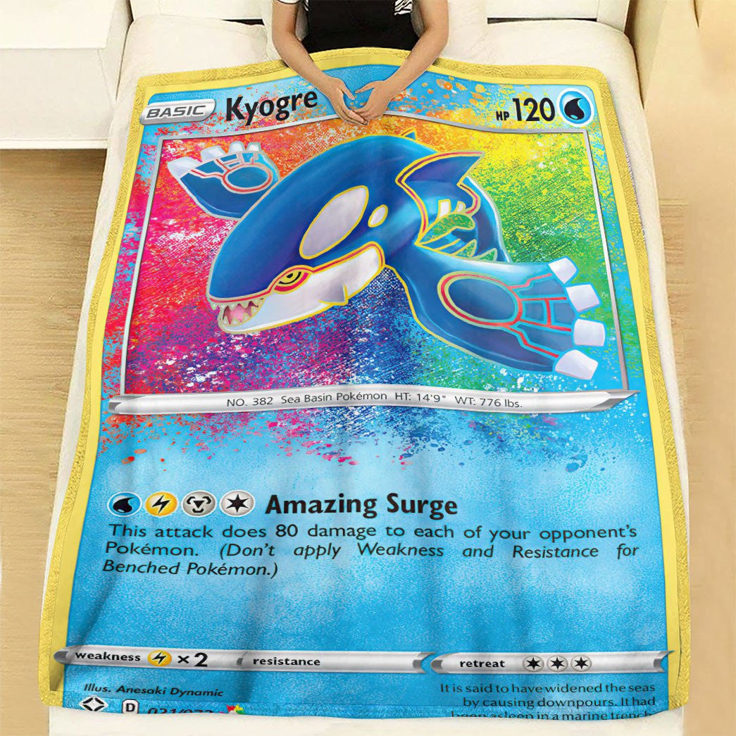 Anime Pkm Kyogre Shining Fates Custom Soft Blanket