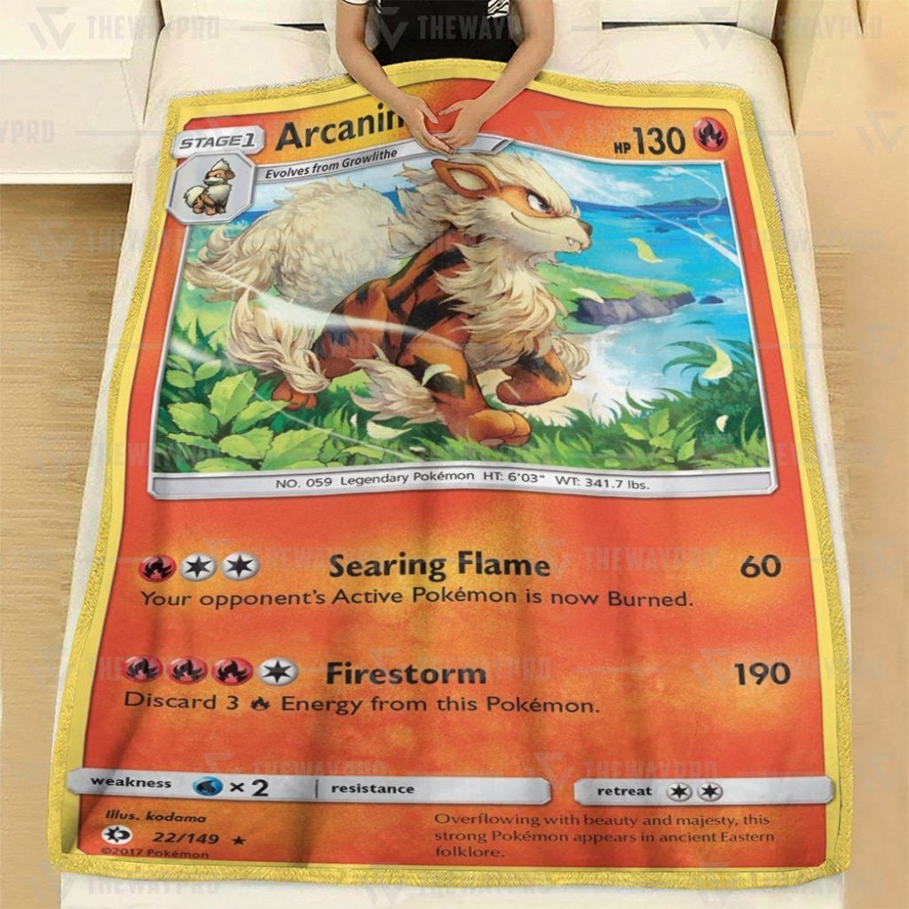 Anime Pkm Arcanine Custom Soft Blanket