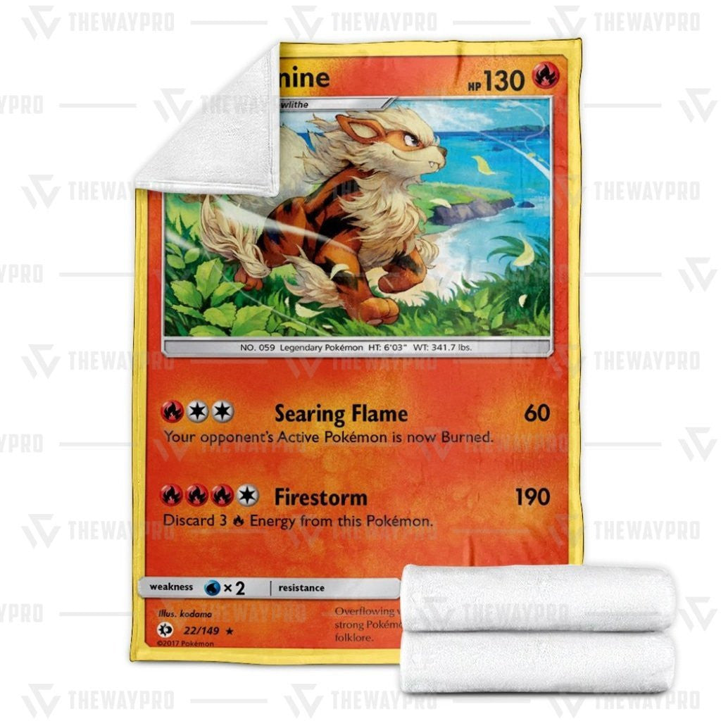 Anime Pkm Arcanine Custom Soft Blanket