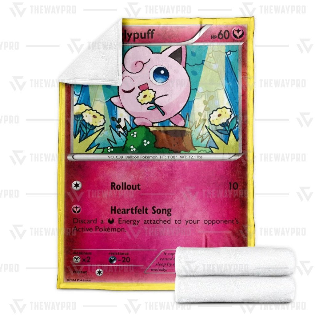 Anime Pkm Jigglypuff Xy Custom Soft Blanket