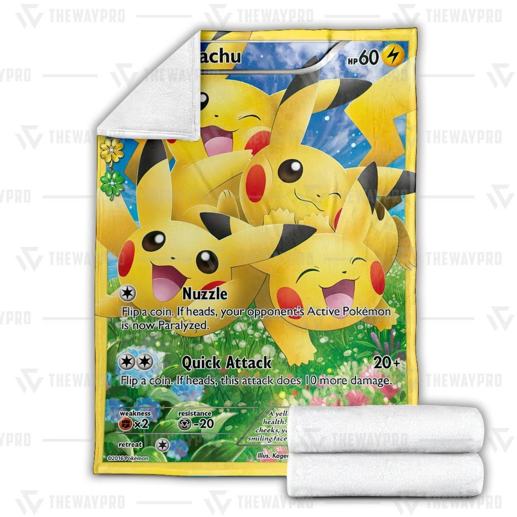 Anime Pkm Pikachu Generations Custom Soft Blanket