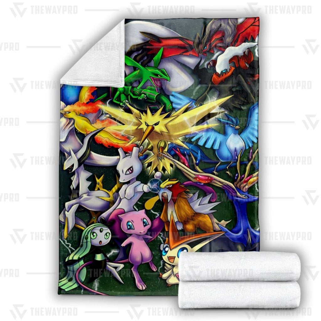 Anime Pkm Legendary Custom Soft Blanket