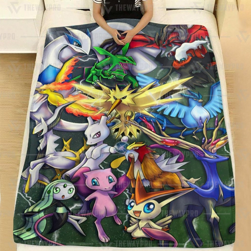 Anime Pkm Legendary Custom Soft Blanket