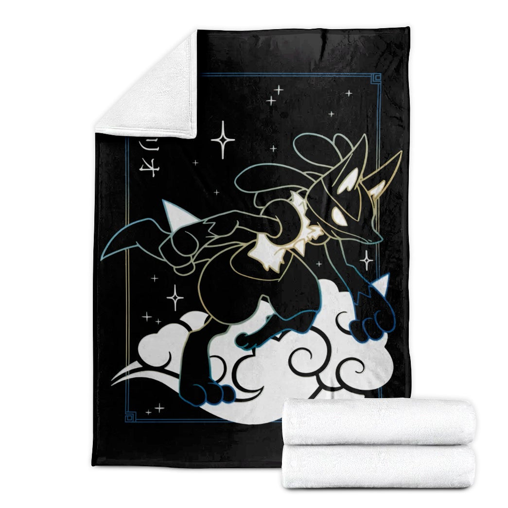 Anime Pkm Lucario Soft Blanket