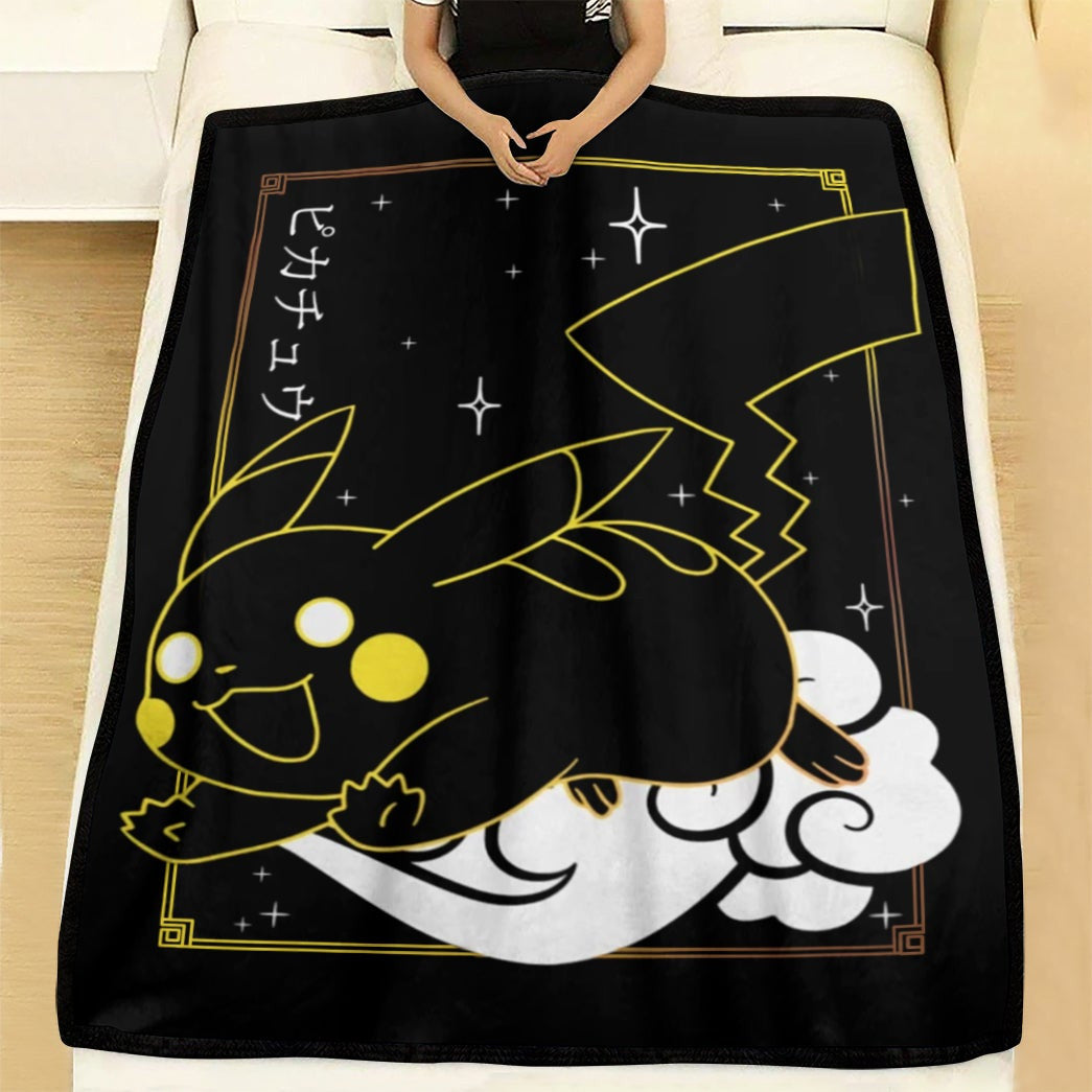 Anime Pkm Pikachu Soft Blanket