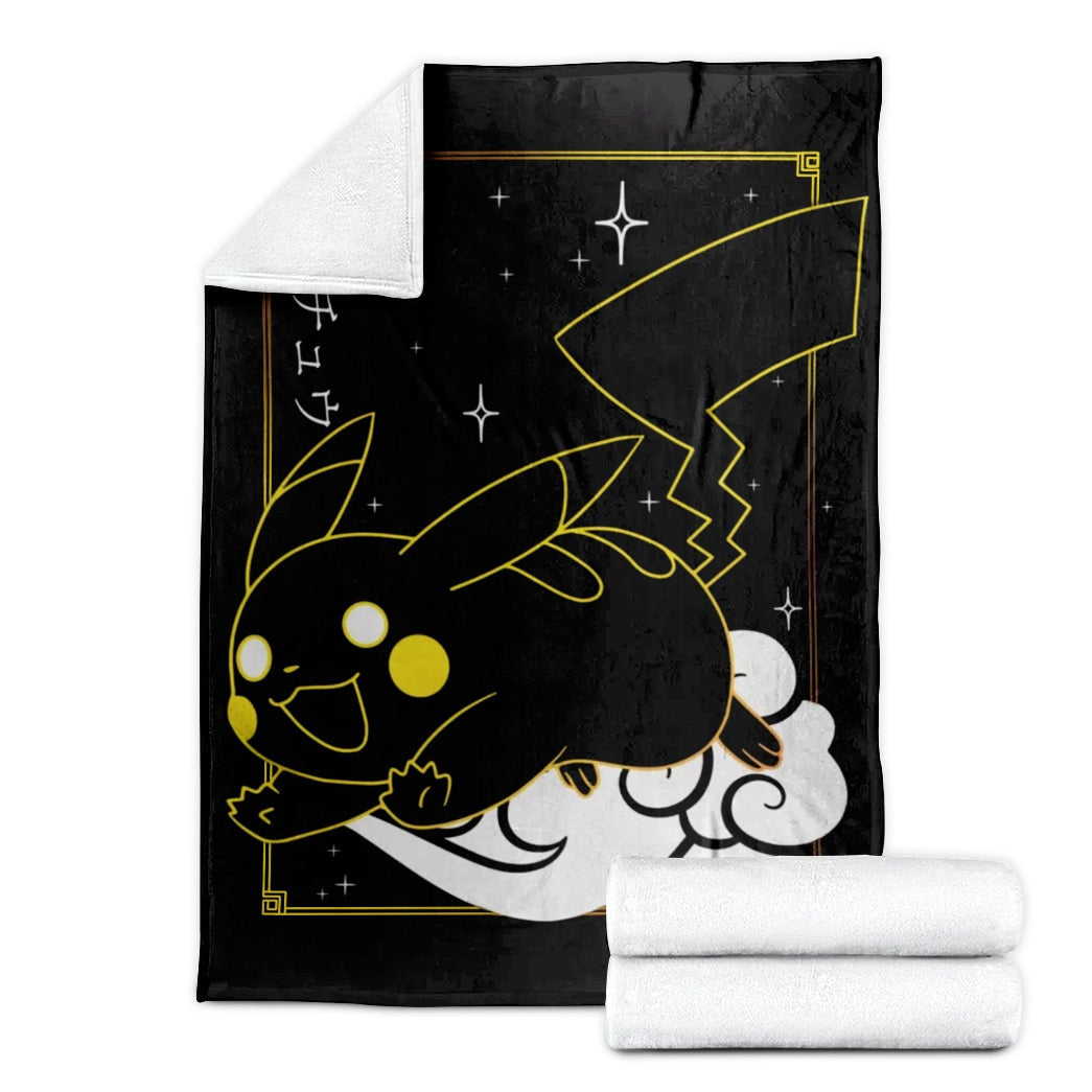 Anime Pkm Pikachu Soft Blanket