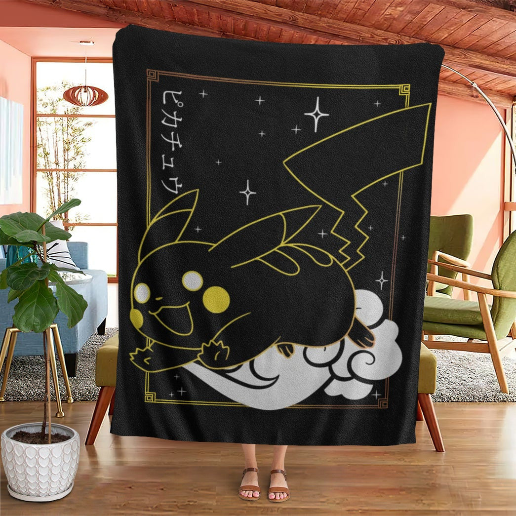 Anime Pkm Pikachu Soft Blanket